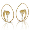 Seafoam Earrings in 18K gold with Diamond Briolettes