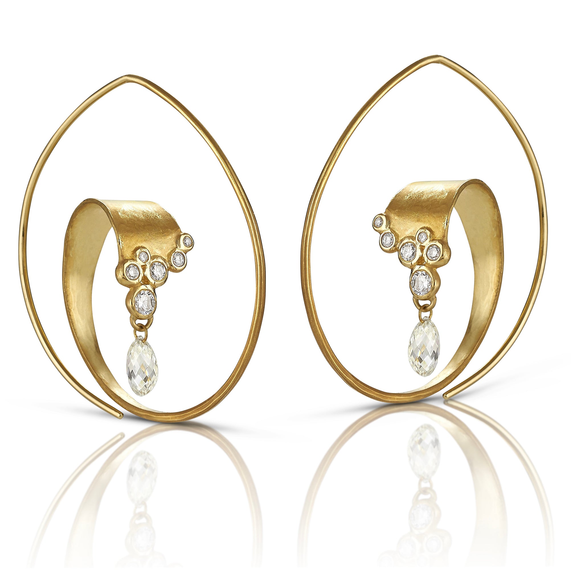 Gold Circle Orb Earrings | Ocean Inspired | Jane Bartel Jewelry