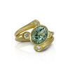 Star Cluster ring in 18K yellow gold with mint green spinel and diamonds