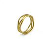 Triple layer serpentine ring in 18K yellow gold