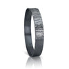 Men&#39;s rugged forged cuff in sterling silver with wafer textured band