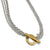 Triple sterling silver chain with Vermeil toggle clasp