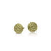 Spiral Earring Studs in 18K yellow gold with 18K yellow gold post and back by Ayesha Mayadas