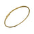 Stepped stackable Bangle bracelet in sterling silver and gold Vermeil finish with 3 diamonds made by Ayesha Mayadas